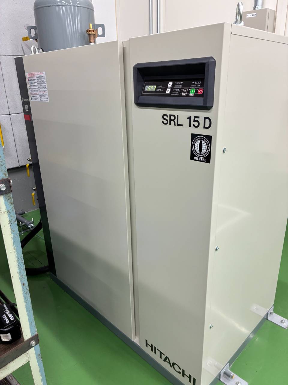 日立オイルフリースクロール圧縮機及びタンク 更新工事